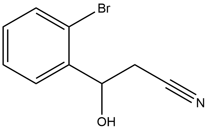 Benzenepropanenitrile, 2-bromo-β-hydroxy- Structure