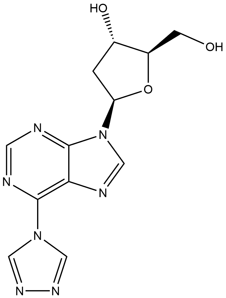 9H-Purine, 9-(2-deoxy-β-D-erythro-pentofuranosyl)-6-(4H-1,2,4-triazol-4-yl)-
