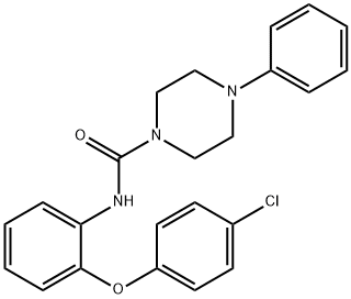 1-Piperazinecarboxamide, N-[2-(4-chlorophenoxy)phenyl]-4-phenyl- Structure
