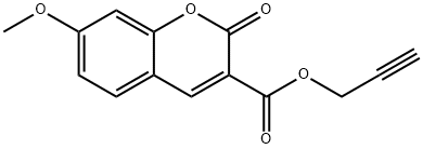 prop-2-yn-1-yl 7-methoxy-2-oxo-2H-chromene-3-carboxylate Struktur