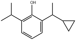 Phenol, 2-(1-cyclopropylethyl)-6-(1-methylethyl)- Struktur