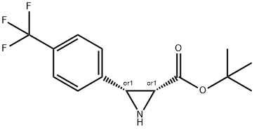 Cis-tert-butyl 3-(4-trifluoromethylphenyl)-aziridine-2-carboxylate 结构式