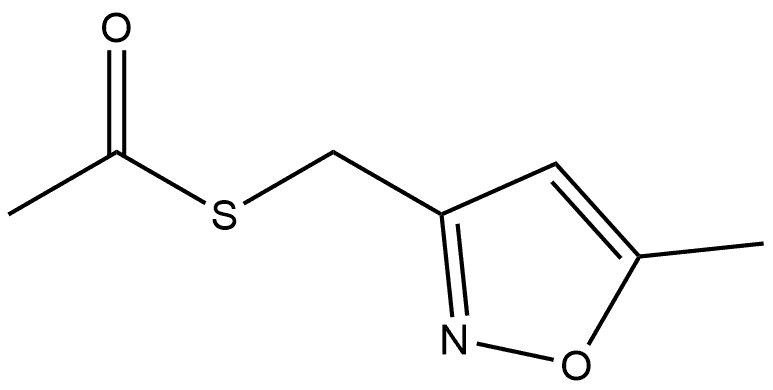 S-((5-methylisoxazol-3-yl)methyl) ethanethioate Structure