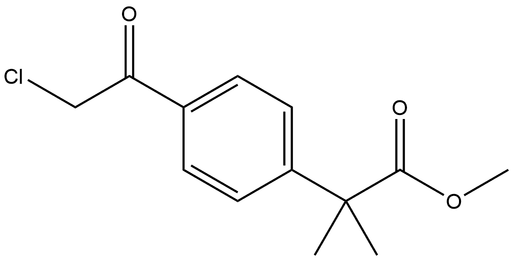 methyl 2-(4-(2-chloroacetyl)phenyl)-2-methylpropanoate Structure