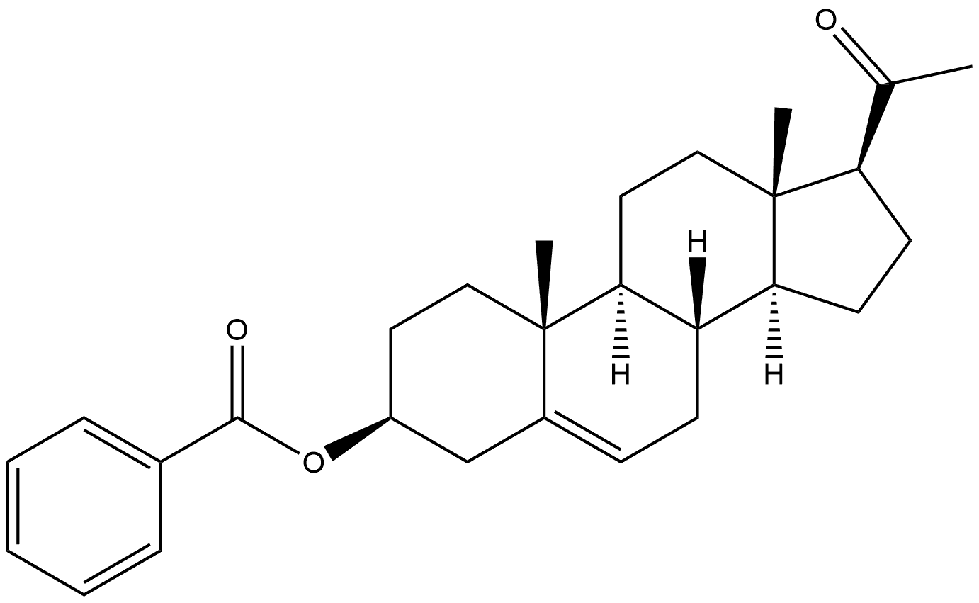 Pregn-5-en-20-one, 3-(benzoyloxy)-, (3β)- 结构式