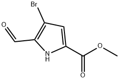 Methyl 4-bromo-5-formyl-1H-pyrrole-2-carboxylate 结构式