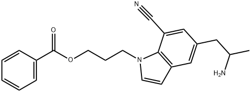 1H-Indole-7-carbonitrile, 5-(2-aminopropyl)-1-[3-(benzoyloxy)propyl]- Structure