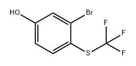 3-溴-4-((三氟甲基)硫代)苯酚,1639457-45-6,结构式