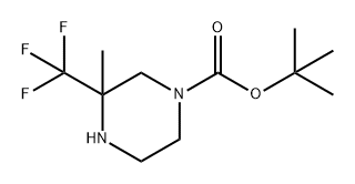 1-Piperazinecarboxylic acid, 3-methyl-3-(trifluoromethyl)-, 1,1-dimethylethyl ester Structure
