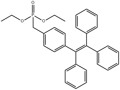 Phosphonic acid, P-[[4-(1,2,2-triphenylethenyl)phenyl]methyl]-, diethyl ester Struktur