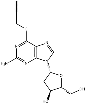 Guanosine, 2'-deoxy-6-O-2-propyn-1-yl- Structure