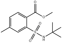 Benzoic acid, 2-[[(1,1-dimethylethyl)amino]sulfonyl]-4-methyl-, methyl ester 化学構造式