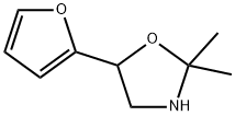 Oxazolidine, 5-(2-furanyl)-2,2-dimethyl- 化学構造式