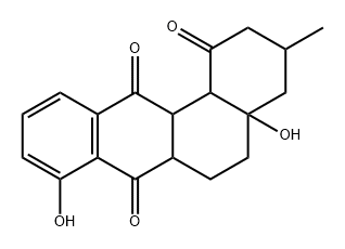Benz[a]anthracene-1,7,12(2H)-trione, 3,4,4a,5,6,6a,12a,12b-octahydro-4a,8-dihydroxy-3-methyl- (9CI) Structure