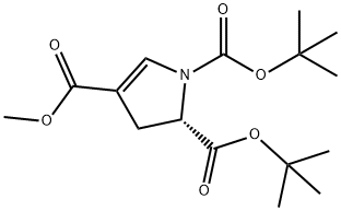 1H-Pyrrole-1,2,4-tricarboxylic acid, 2,3-dihydro-, 1,2-bis(1,1-dimethylethyl) 4-methyl ester, (2S)- Struktur