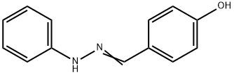 Benzaldehyde, 4-hydroxy-, 2-phenylhydrazone Struktur