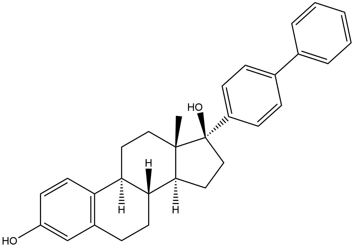 Estra-1,3,5(10)-triene-3,17-diol, 17-[1,1'-biphenyl]-4-yl-, (17β)-|17-联苯雌二醇