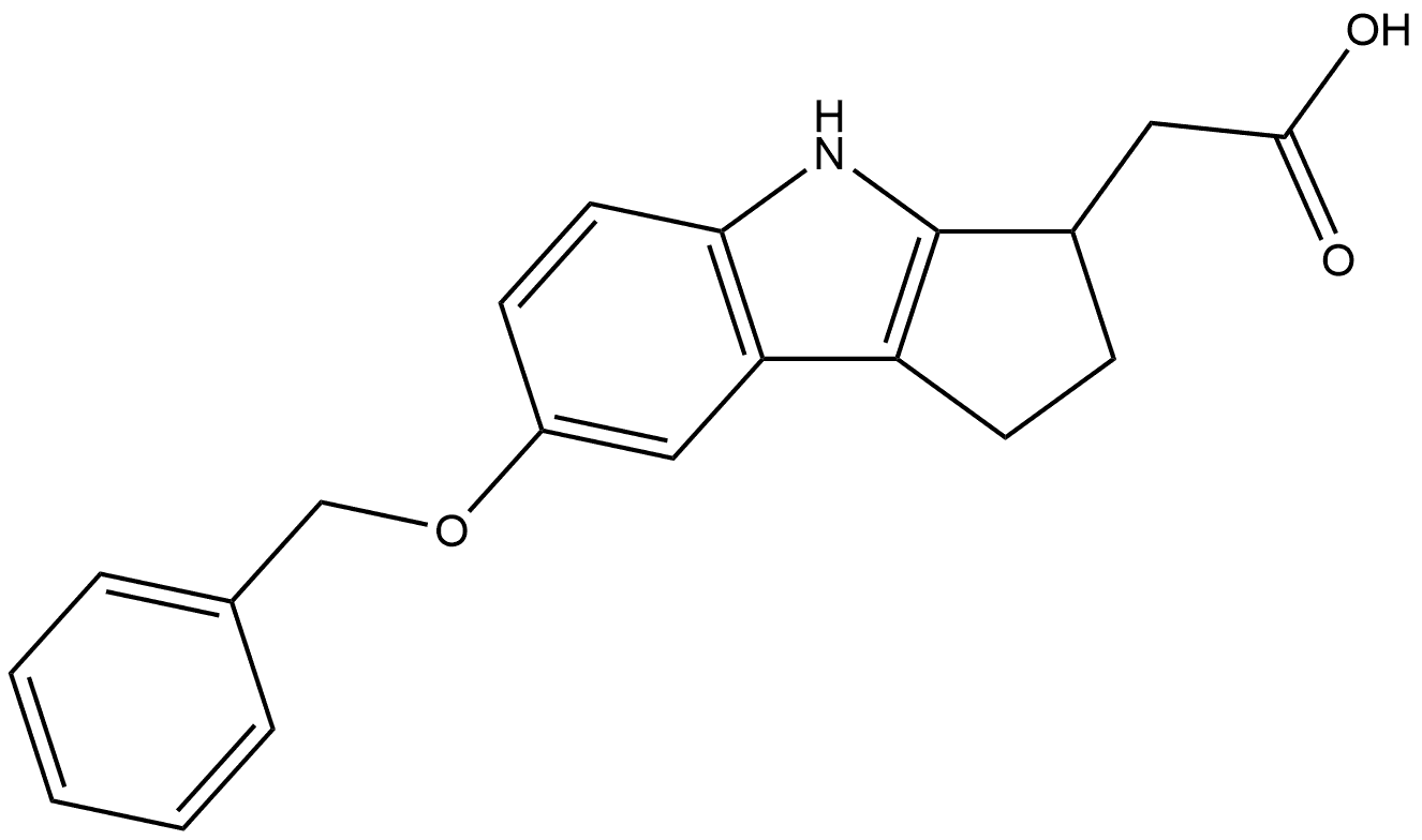 1,2,3,4-Tetrahydro-7-(phenylmethoxy)cyclopent[b]indole-3-acetic acid Structure