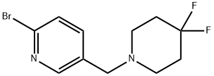 Pyridine, 2-bromo-5-[(4,4-difluoro-1-piperidinyl)methyl]- Struktur