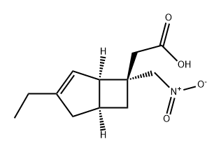 Bicyclo[3.2.0]hept-3-ene-6-acetic acid, 3-ethyl-6-(nitromethyl)-, (1R,5S,6S)-|米洛巴林杂质20