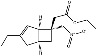Bicyclo[3.2.0]hept-3-ene-6-acetic acid, 3-ethyl-6-(nitromethyl)-, ethyl ester, (1R,5S,6S)-|米洛巴林杂质