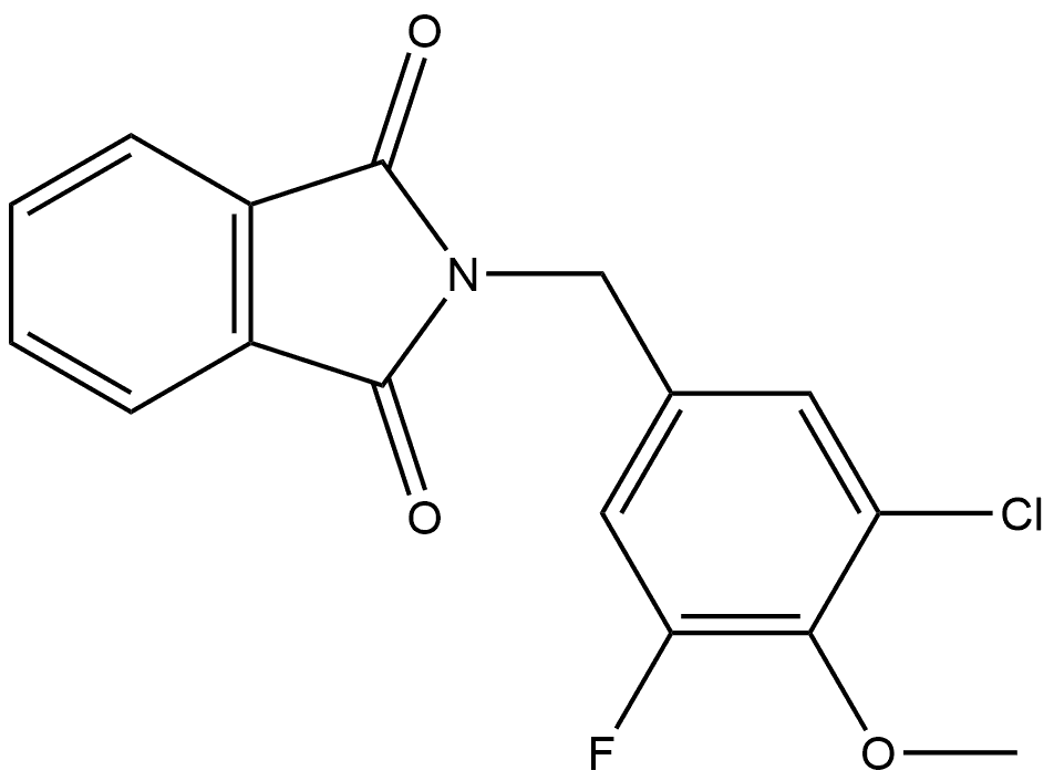 2-[(3-Chloro-5-fluoro-4-methoxyphenyl)methyl]-1H-isoindole-1,3(2H)-dione 结构式