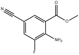 2-氨基-5-氰基-3-氟苯甲酸甲酯, 1644383-46-9, 结构式