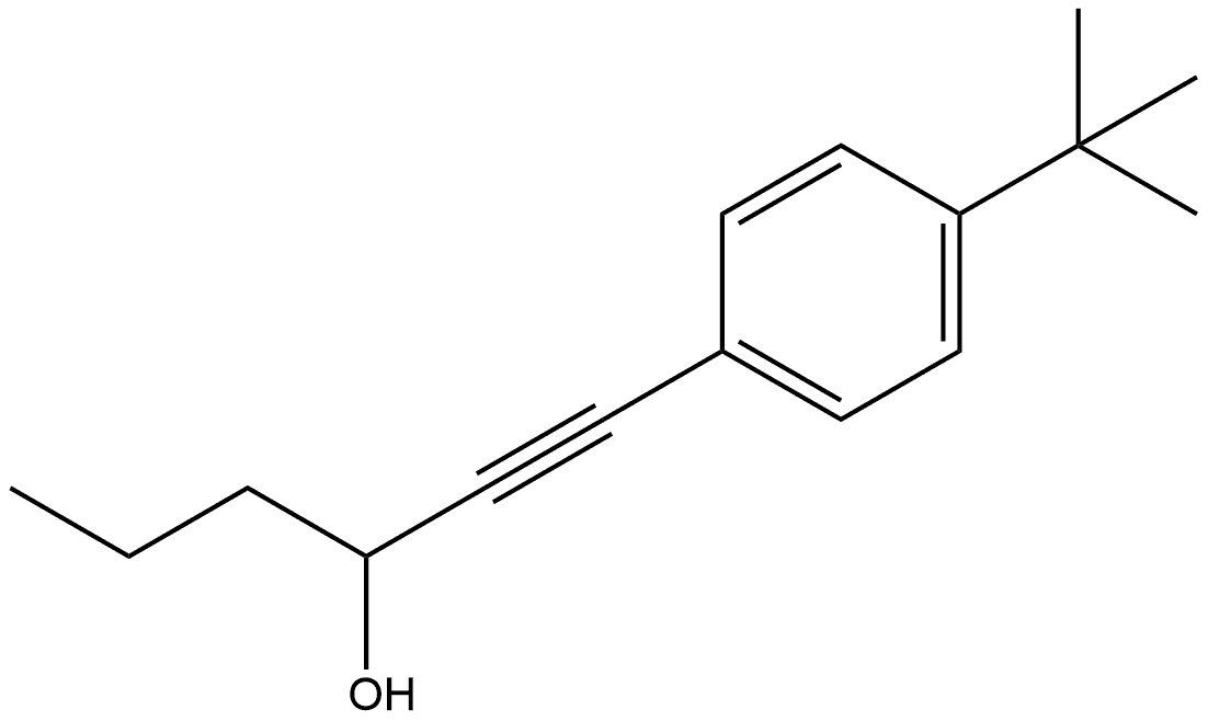 1-[4-(1,1-Dimethylethyl)phenyl]-1-hexyn-3-ol Structure