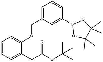 Benzeneacetic acid, 2-[[3-(4,4,5,5-tetramethyl-1,3,2-dioxaborolan-2-yl)phenyl]methoxy]-, 1,1-dimethylethyl ester,1646557-48-3,结构式