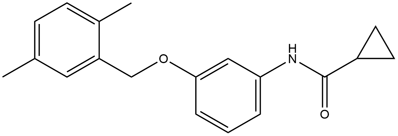 N-[3-[(2,5-Dimethylphenyl)methoxy]phenyl]cyclopropanecarboxamide Struktur