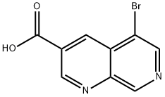 1,7-Naphthyridine-3-carboxylic acid, 5-bromo- Struktur