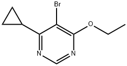 Pyrimidine, 5-bromo-4-cyclopropyl-6-ethoxy- Structure