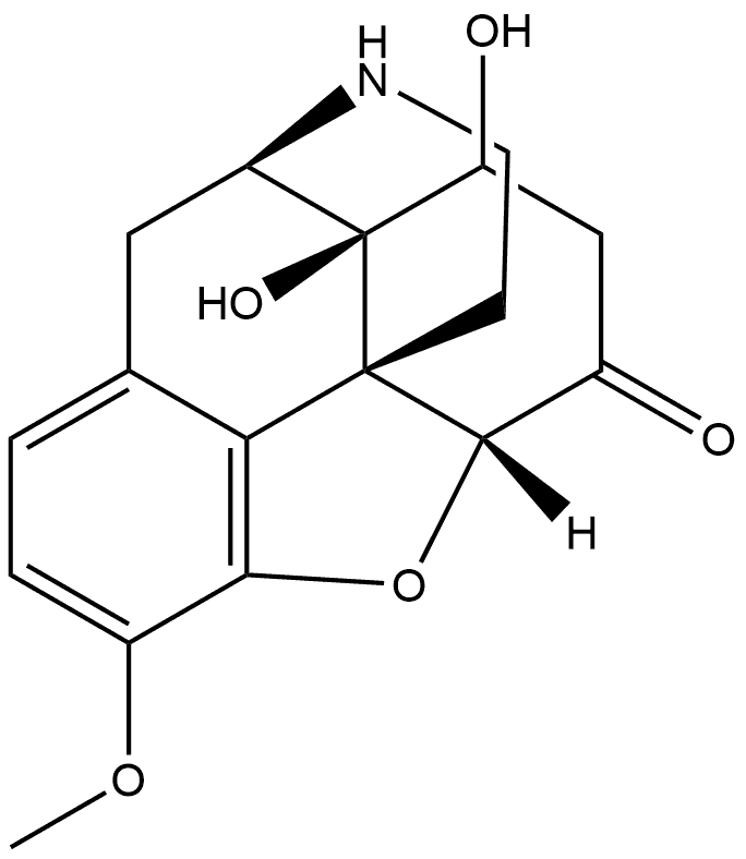 (5α)-4,5-Epoxy-8,14-dihydroxy-3-methoxymorphinan-6-one Structure