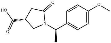 (R)-1-((R)-1-(4-methoxyphenyl)ethyl)-5-oxopyrrolidine-3-carboxylic acid 结构式