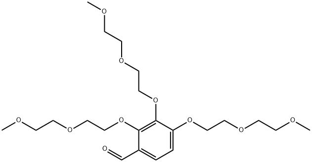2,3,4-三(2-(2-甲氧基乙氧基)乙氧基)苯甲醛, 1650594-31-2, 结构式