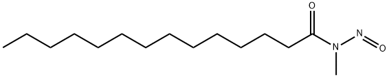 Tetradecanamide, N-methyl-N-nitroso- 化学構造式