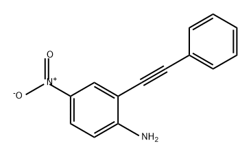 Benzenamine, 4-nitro-2-(2-phenylethynyl)- Structure