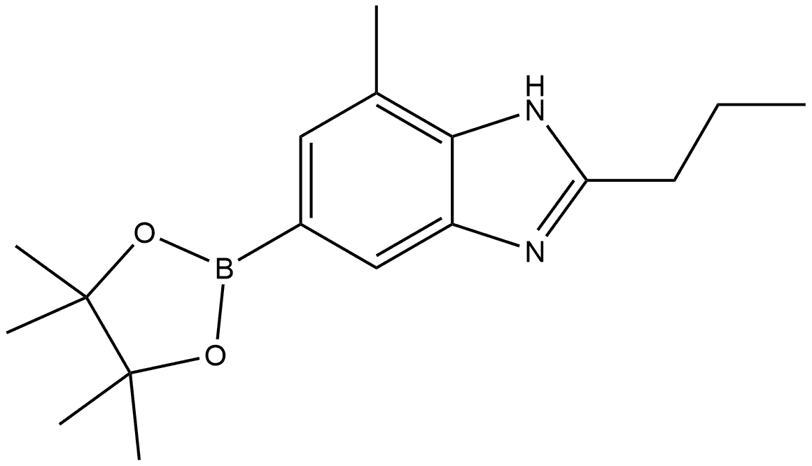 4-Methyl-2-propyl-6-(4,4,5,5-tetramethyl-1,3,2-dioxaborolan-2-yl)-1H-benzimidazole Struktur