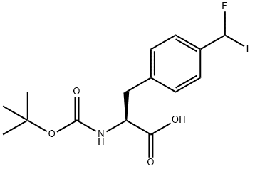 4-(Difluoromethyl)-N-[(1,1-dimethylethoxy)carbonyl]phenylalanine,1654773-70-2,结构式
