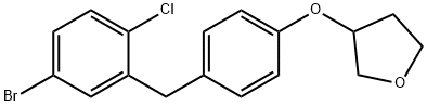 3-(4-(5-溴-2-氯苄基)苯氧基)四氢呋喃,1656996-30-3,结构式
