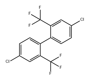1,1'-Biphenyl, 4,4'-dichloro-2,2'-bis(trifluoromethyl)- Struktur