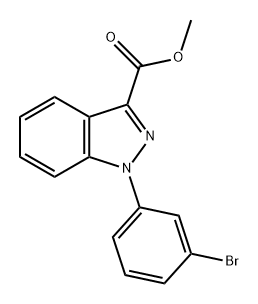 1H-Indazole-3-carboxylic acid, 1-(3-bromophenyl)-, methyl ester 结构式