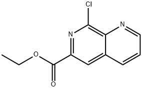 8-氯-1,7-萘啶-6-甲酸乙酯, 1660117-73-6, 结构式