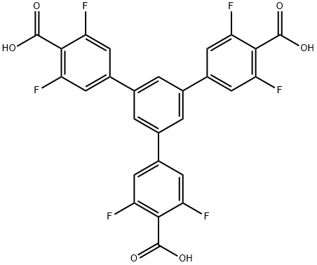 1,3,5-三(3,5-二氟-4-羧基苯基)苯, 1660960-33-7, 结构式