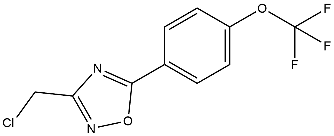 3-(Chloromethyl)-5-[4-(trifluoromethoxy)phenyl]-1,2,4-oxadiazole Struktur