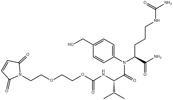 马来酰亚胺-二聚乙二醇-VAL-CIT-PABA 结构式