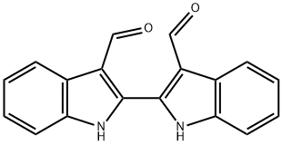 [2,2'-Bi-1H-indole]-3,3'-dicarboxaldehyde 化学構造式