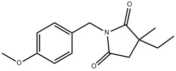 2,5-Pyrrolidinedione, 3-ethyl-1-[(4-methoxyphenyl)methyl]-3-methyl- Structure