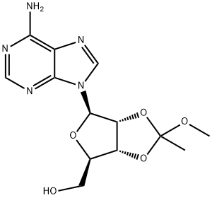 Adenosine, 2',3'-O-(1-methoxyethylidene)- Struktur