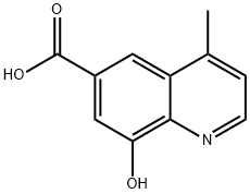 6-Quinolinecarboxylic acid, 8-hydroxy-4-methyl- Structure